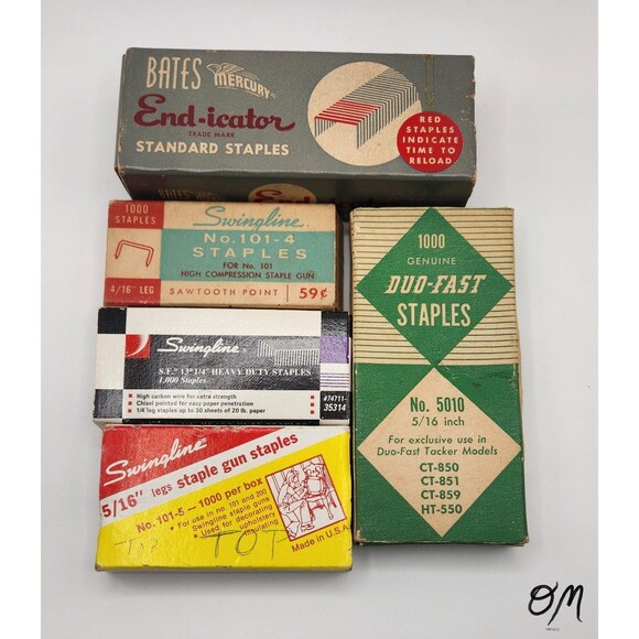 Vintage Staple Lot - Swingline, Bates, Duo-Fast - Picture 1 of 8